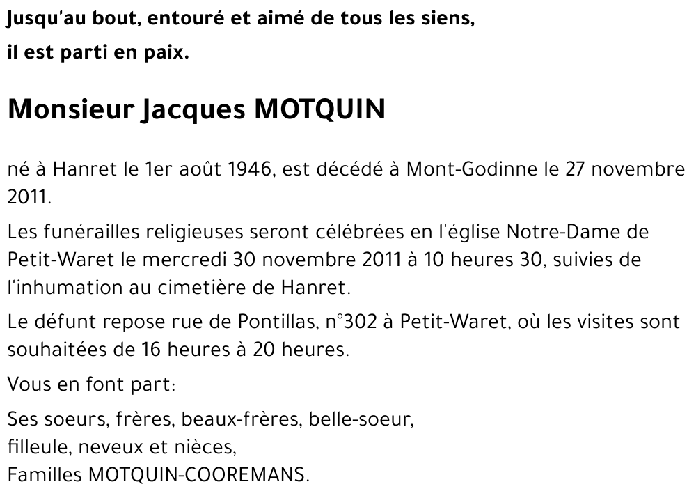 Jacques MOTQUIN