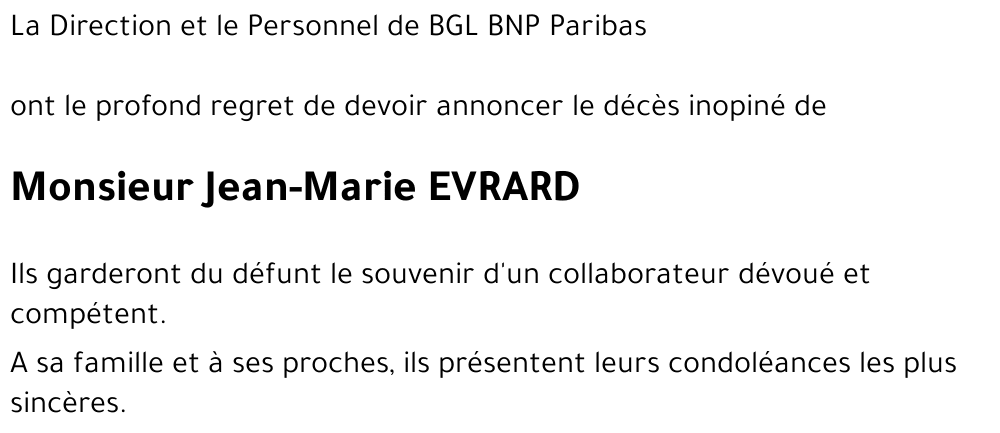 Jean-Marie EVRARD