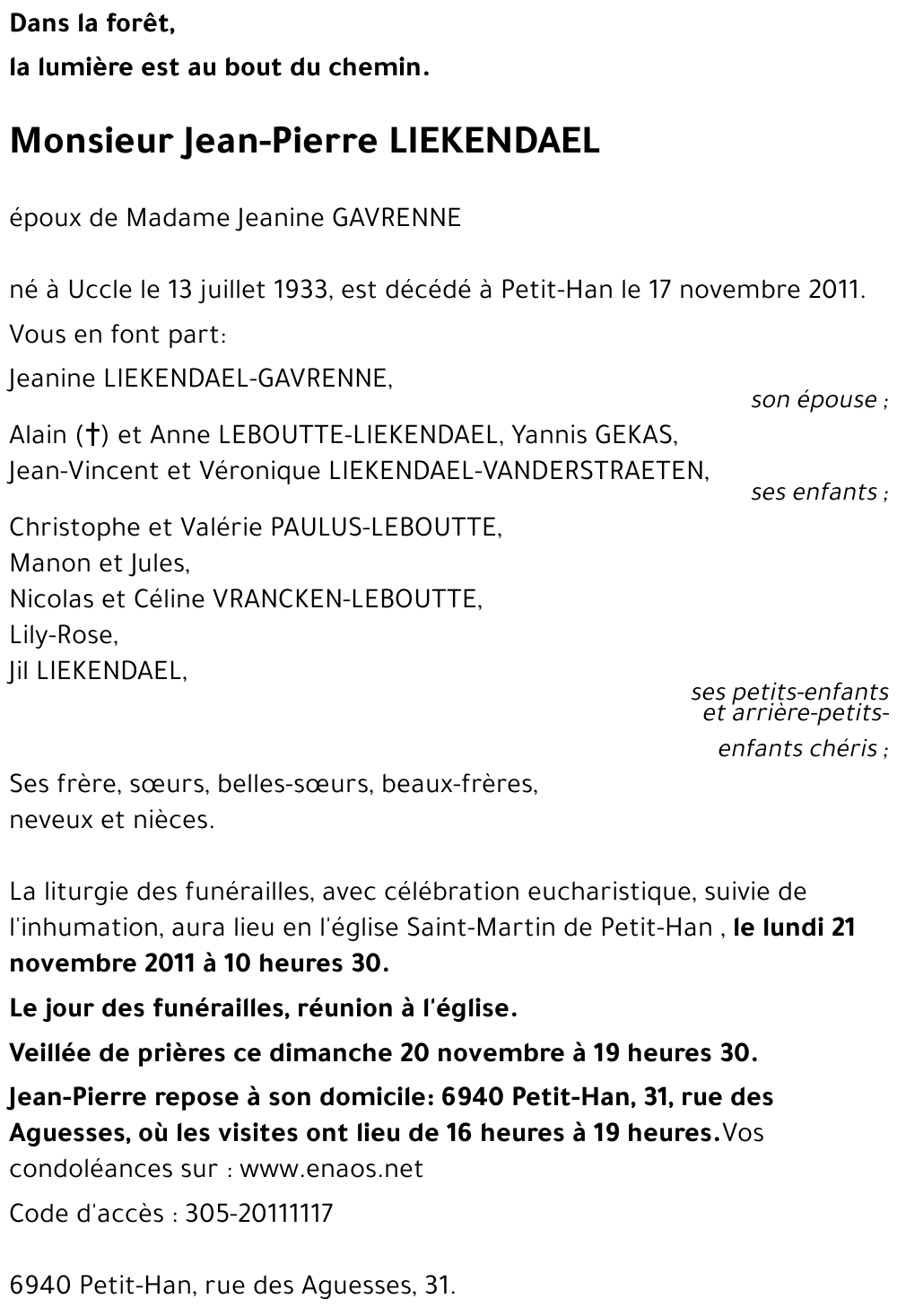 Jean-Pierre LIEKENDAEL