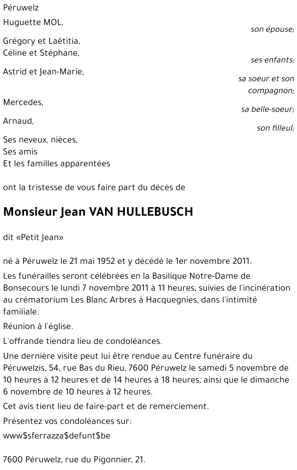 Jean VAN HULLEBUSCH