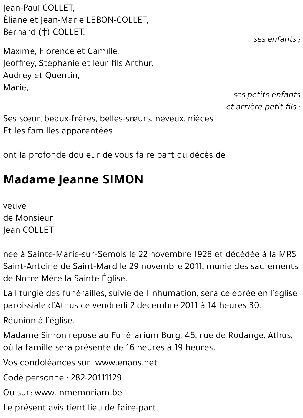 Jeanne SIMON