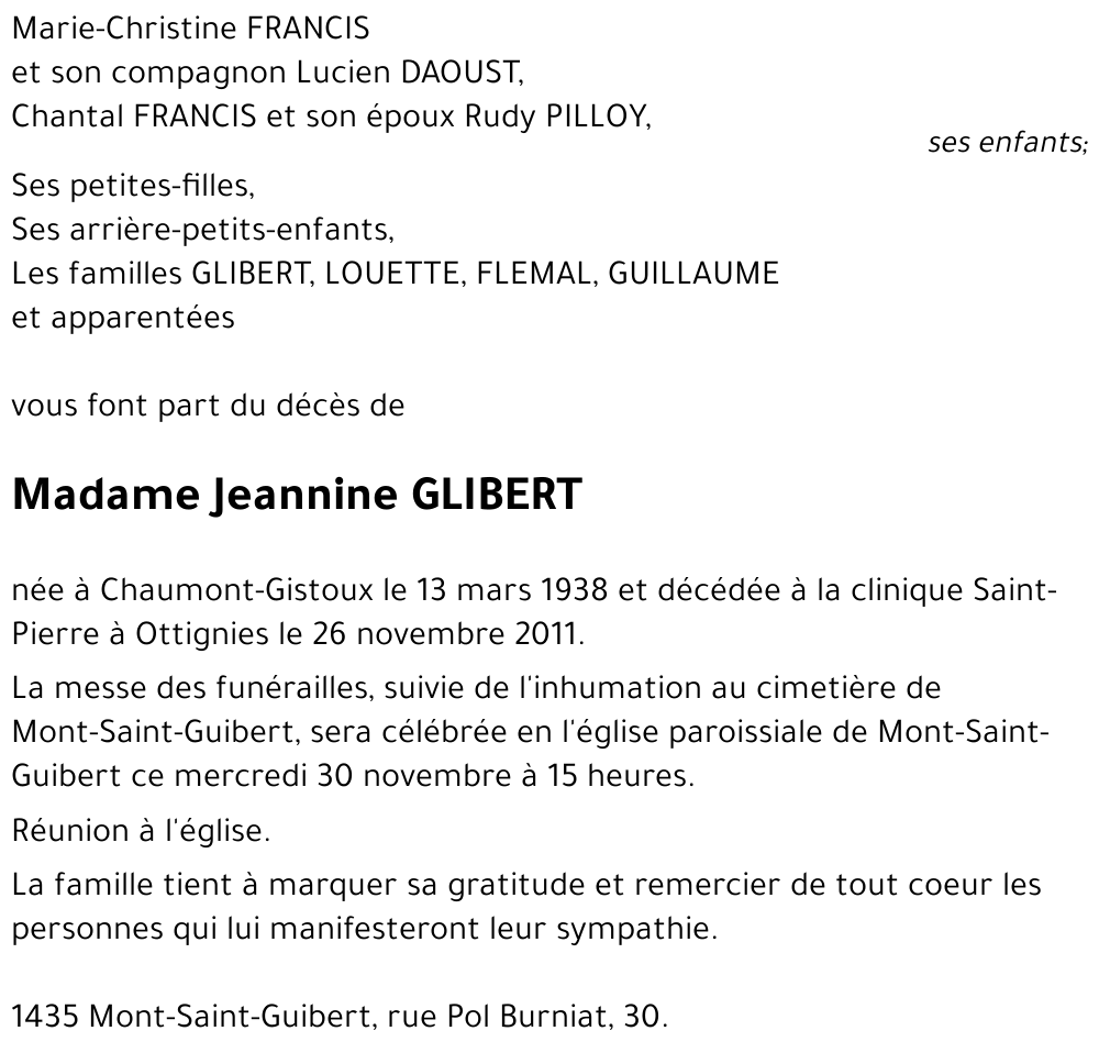 Jeannine GLIBERT
