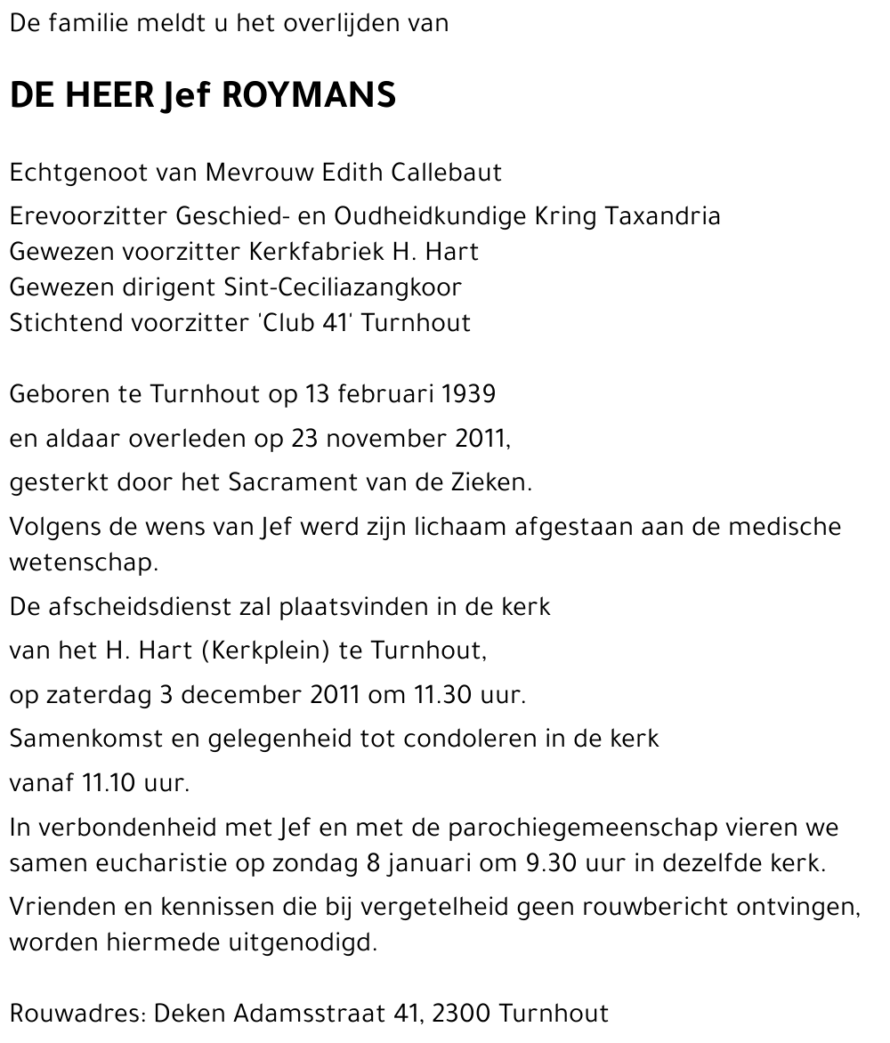 Jef ROYMANS