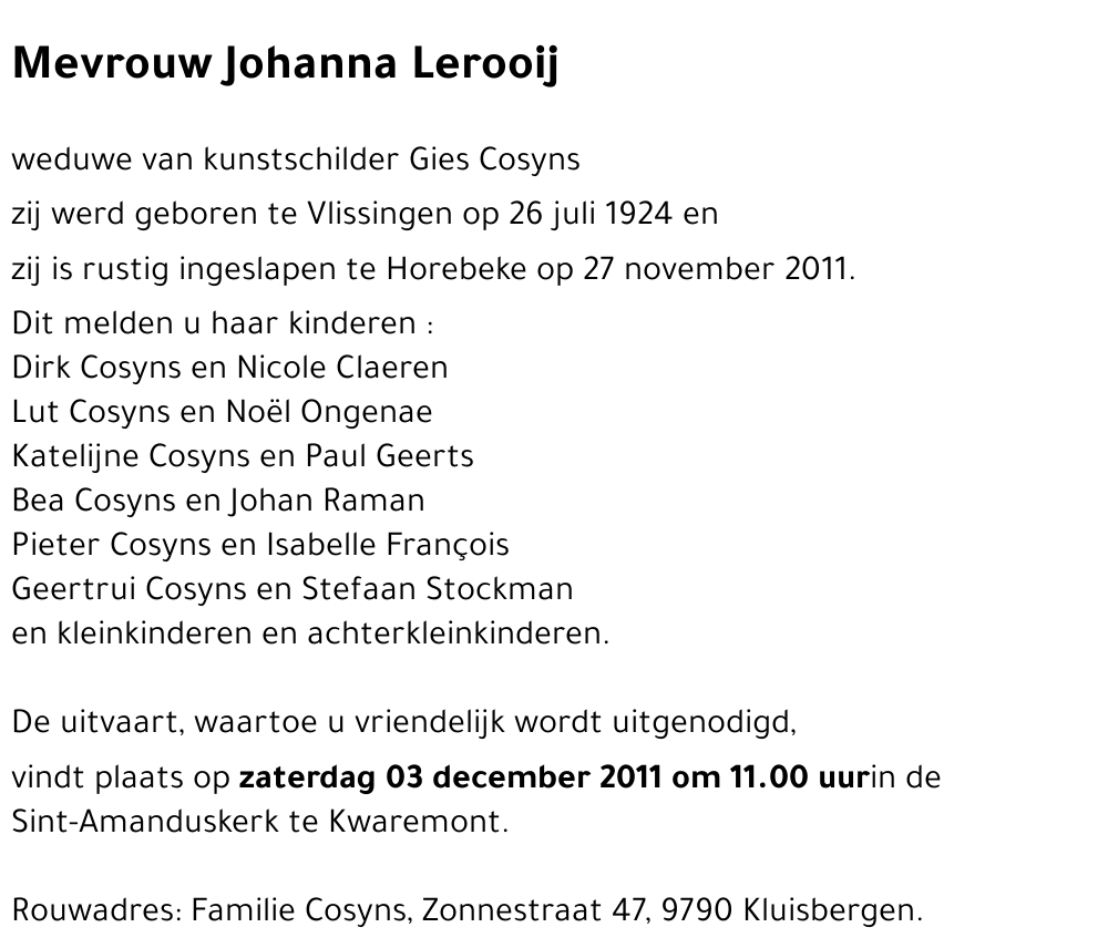 Johanna Lerooij