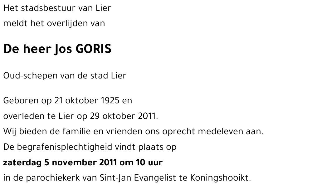 Jos GORIS