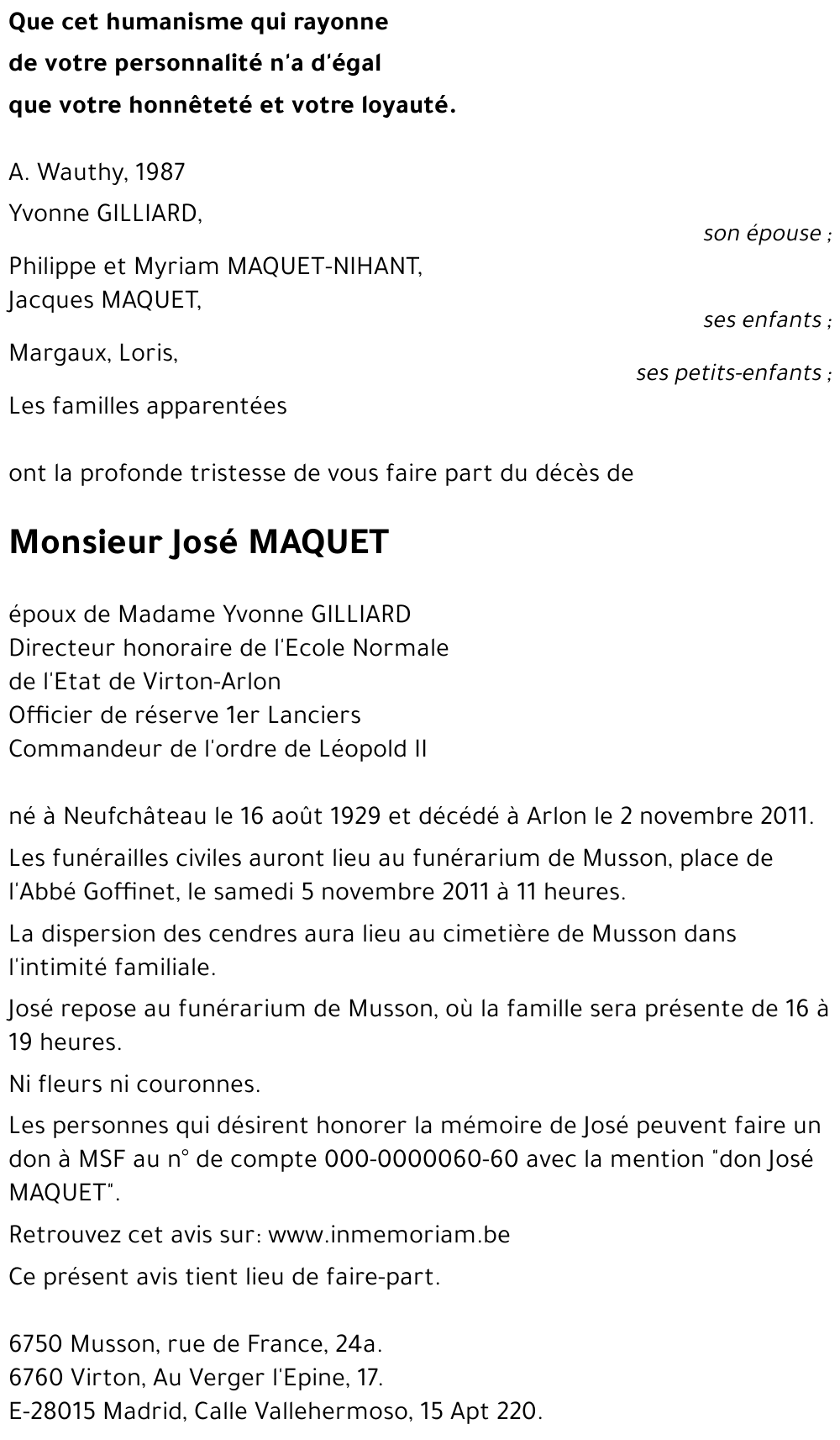 José MAQUET
