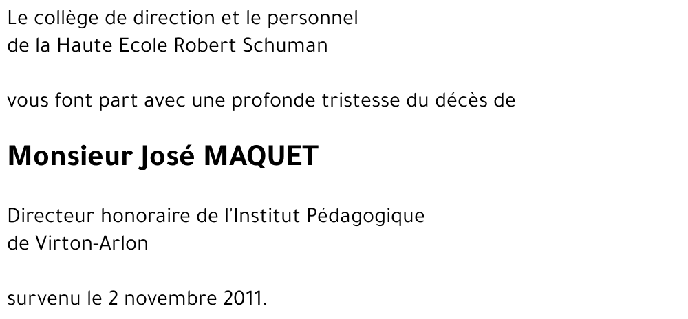 José MAQUET