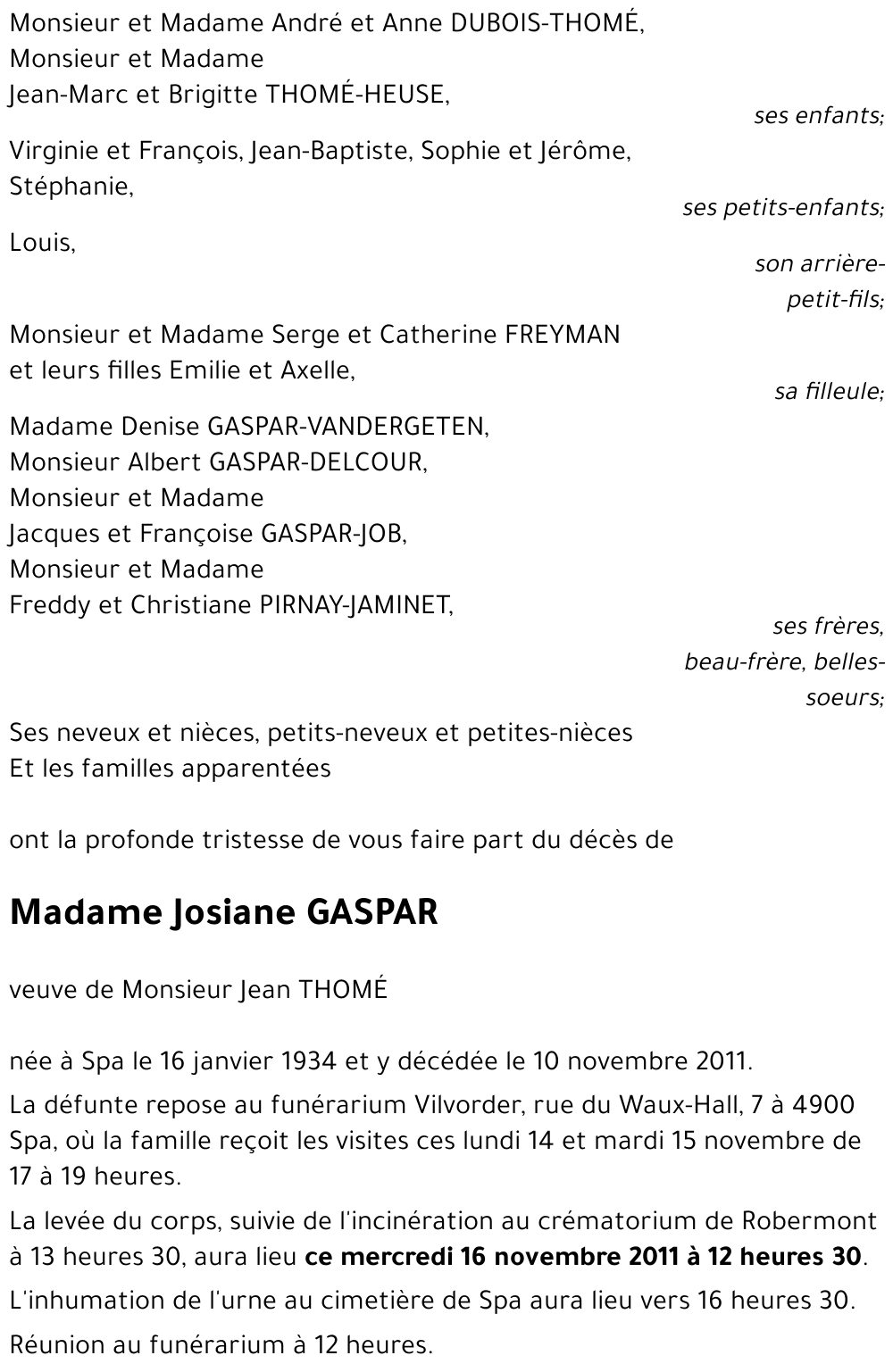Josiane GASPAR