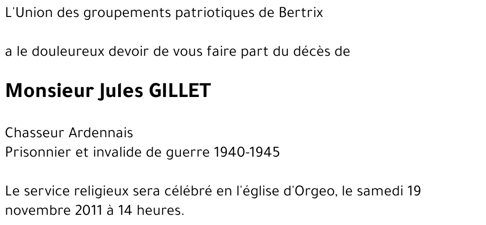 Jules GILLET