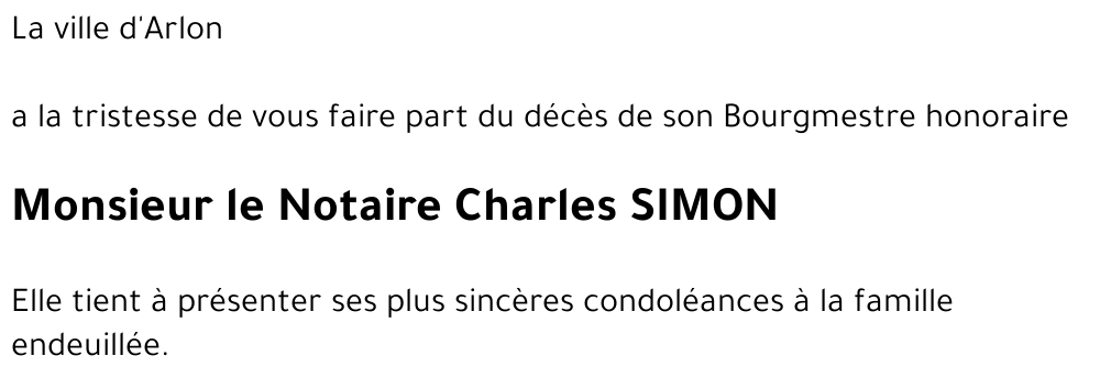 le notaire Charles SIMON