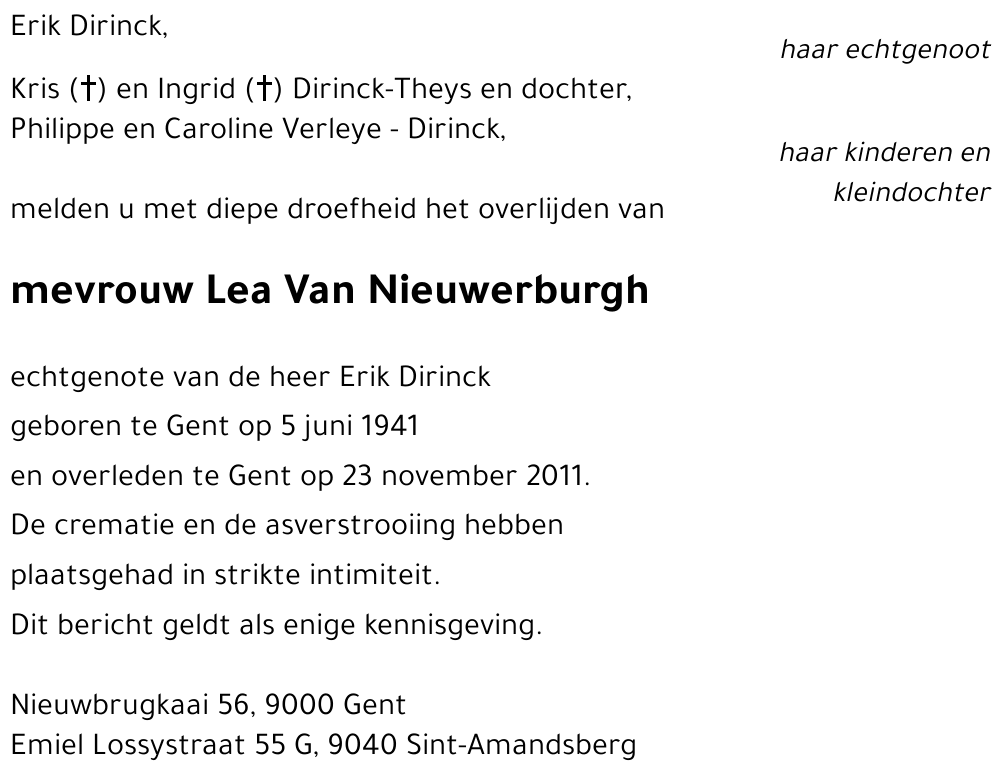 Lea Van Nieuwerburgh