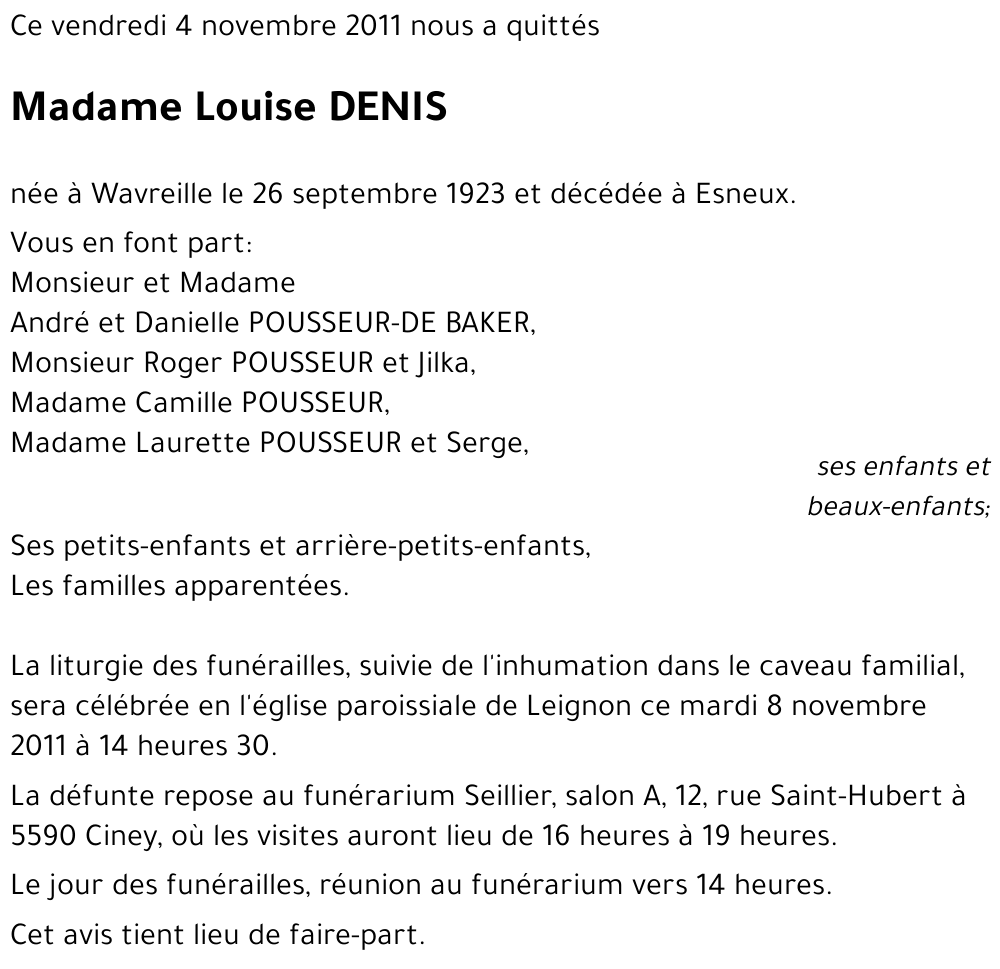 Louise DENIS