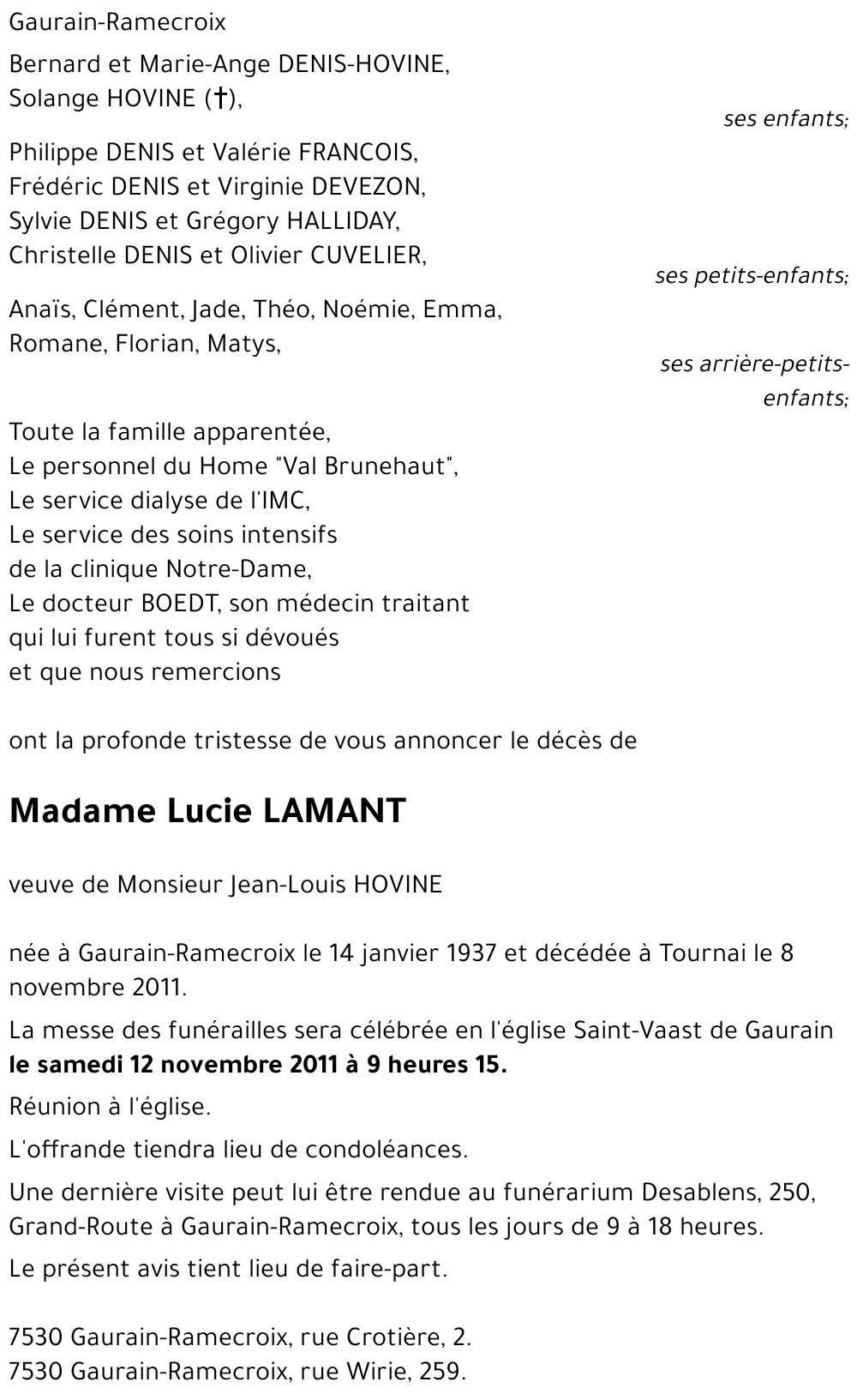 Lucie LAMANT