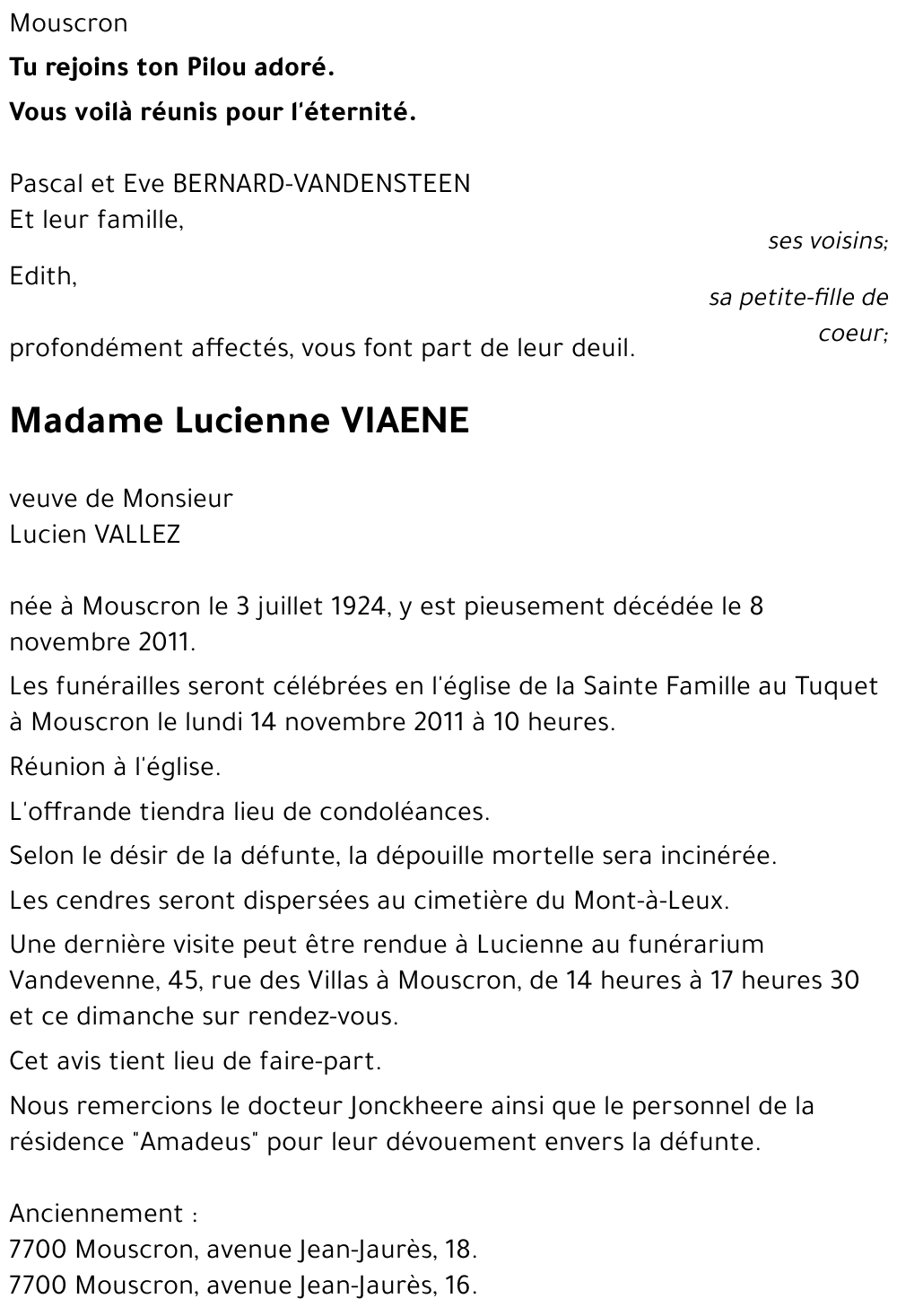 Lucienne VIAENE