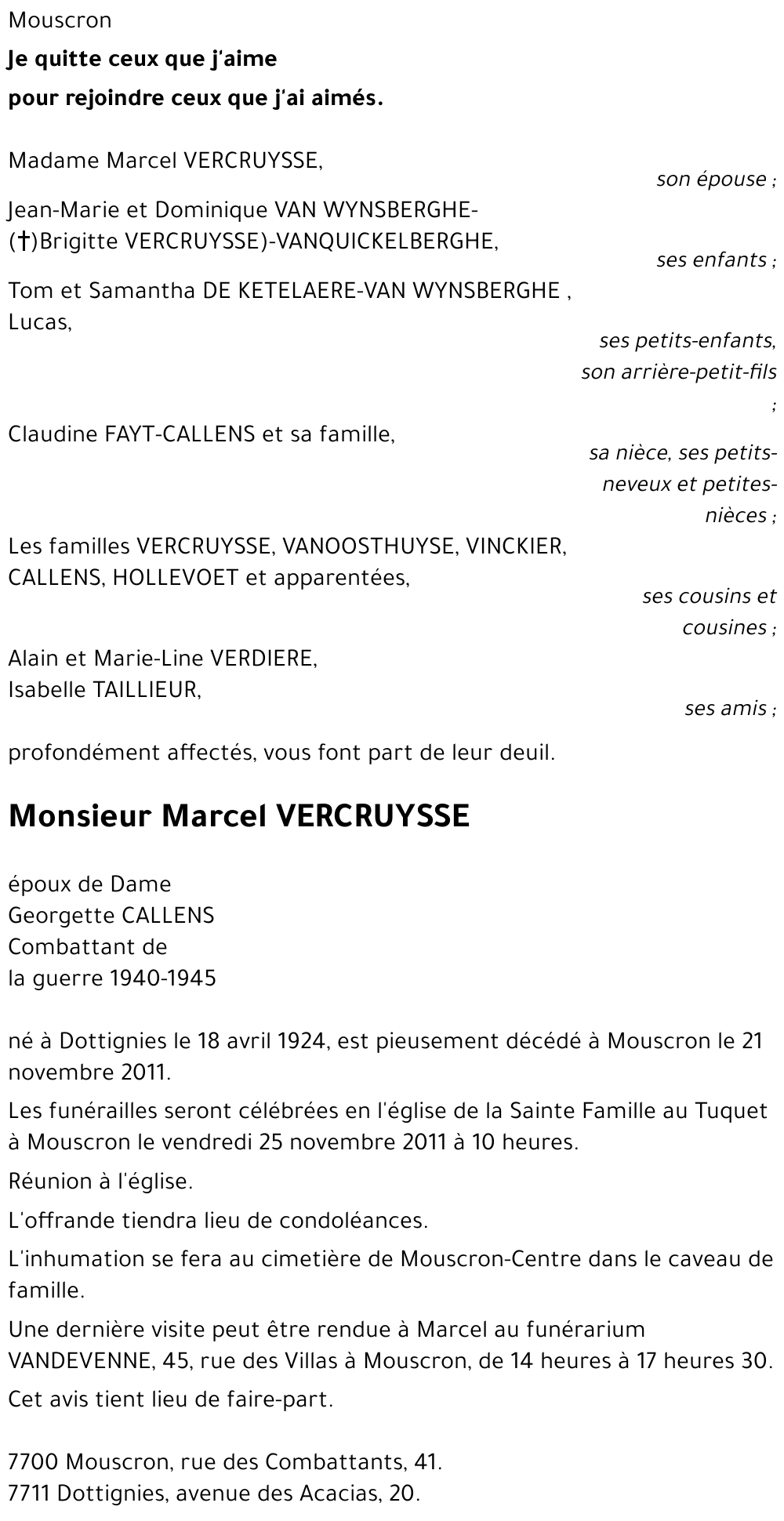 Marcel VERCRUYSSE