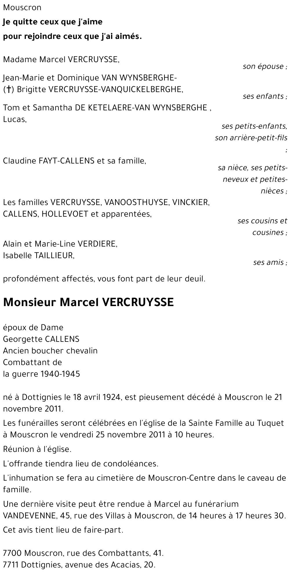 Marcel VERCRUYSSE