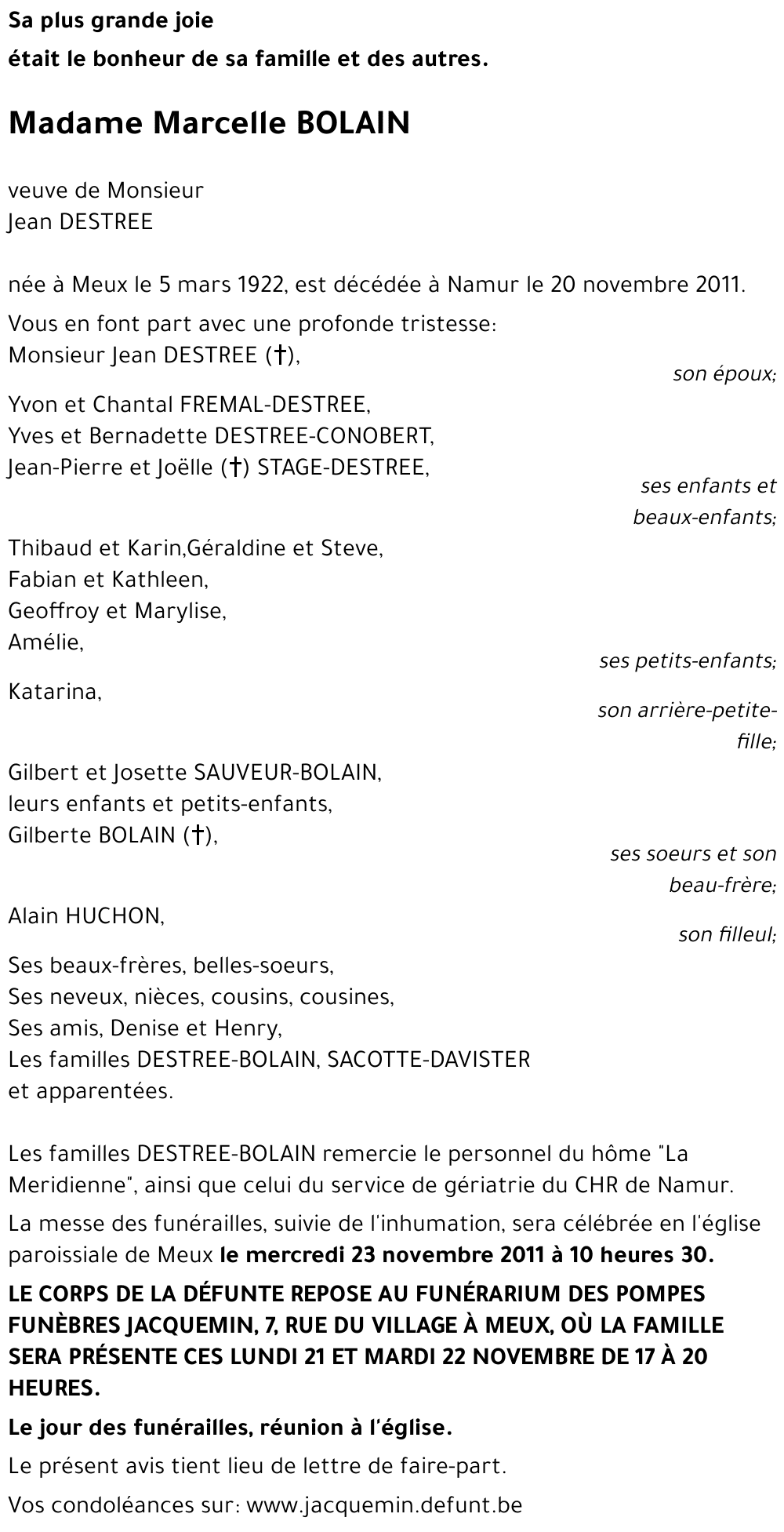 Marcelle BOLAIN