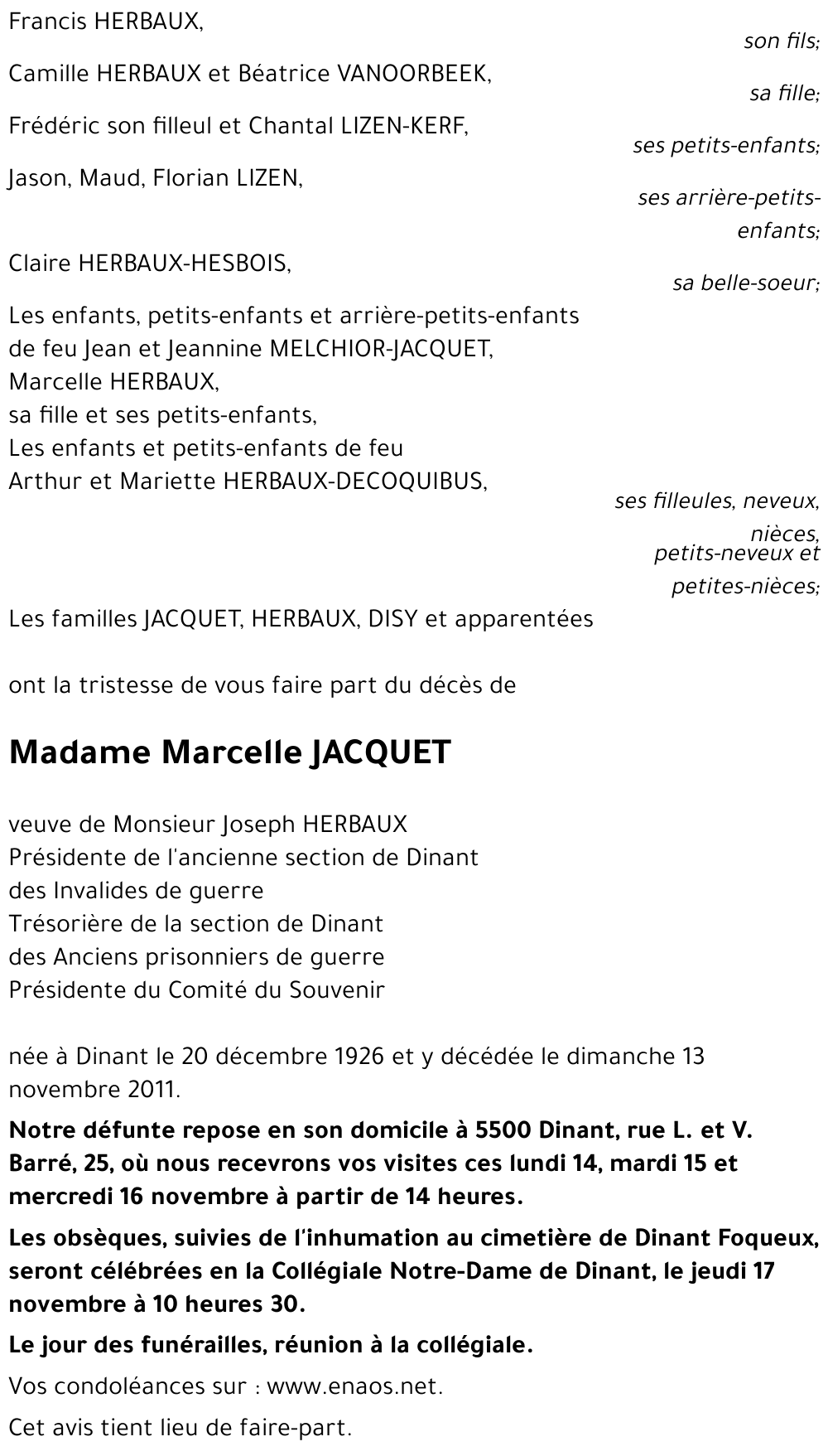 Marcelle JACQUET