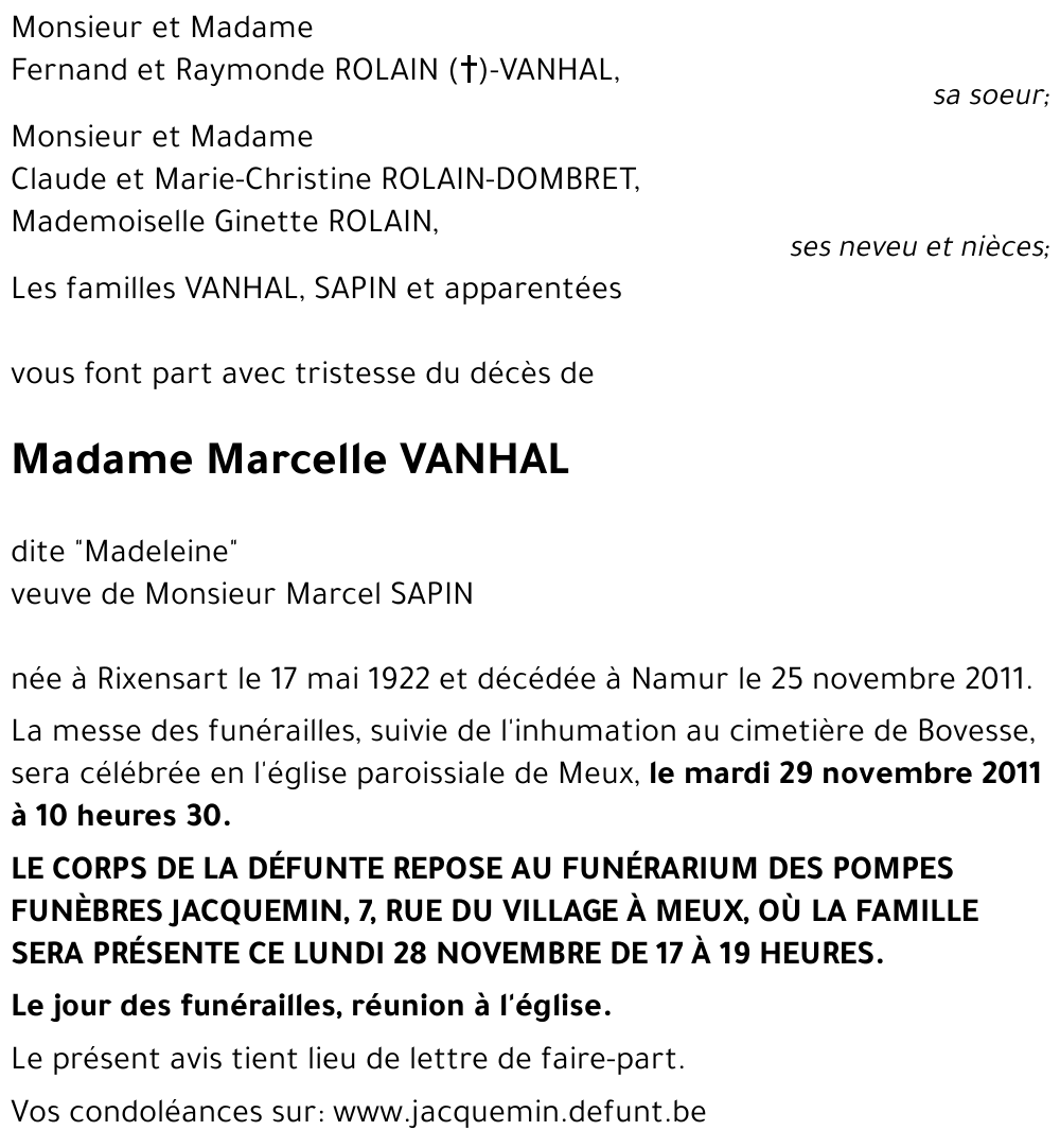 Marcelle VANHAL