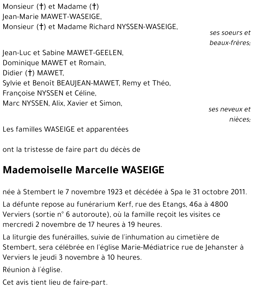 Marcelle WASEIGE