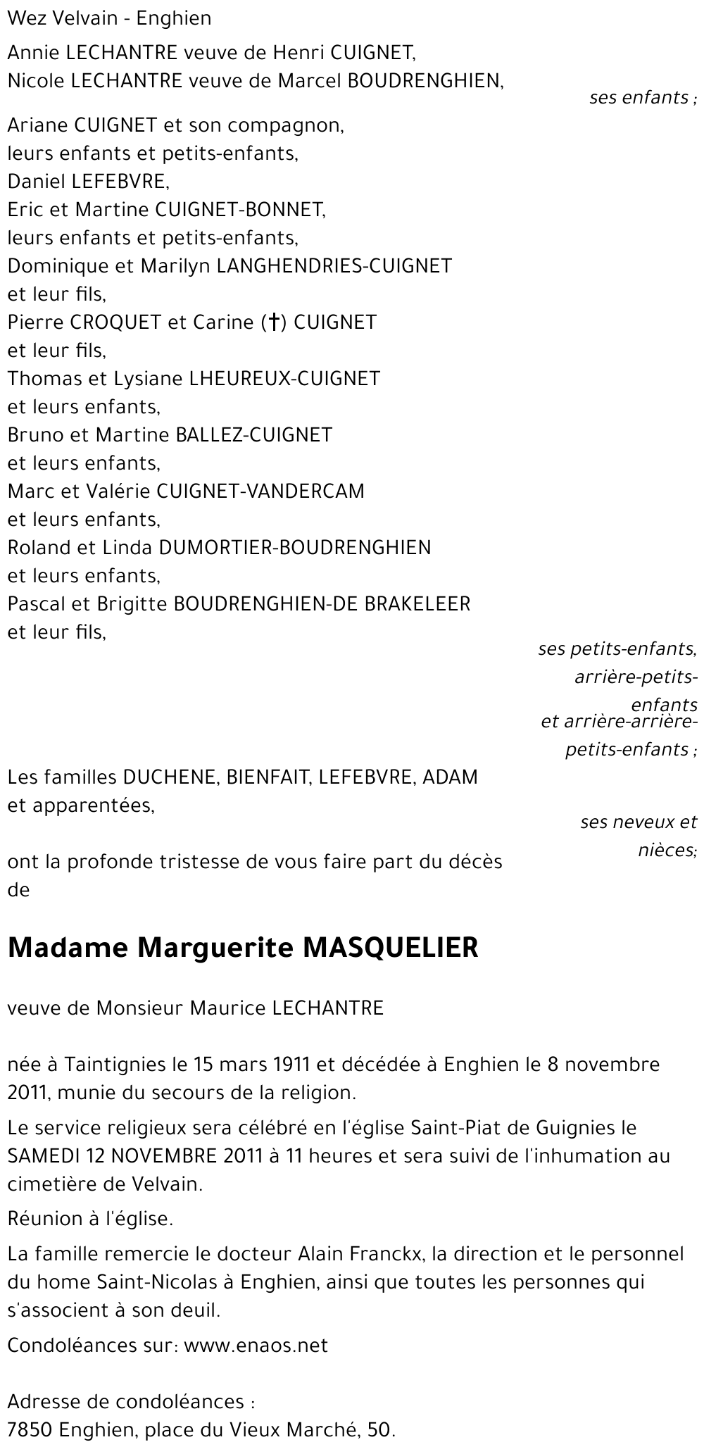 Marguerite MASQUELIER