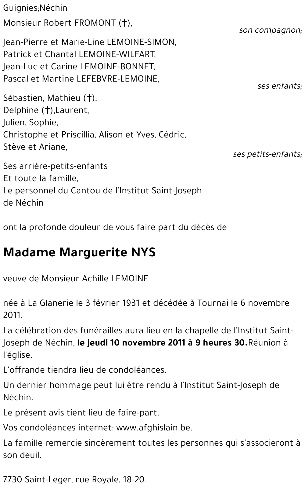 Marguerite NYS