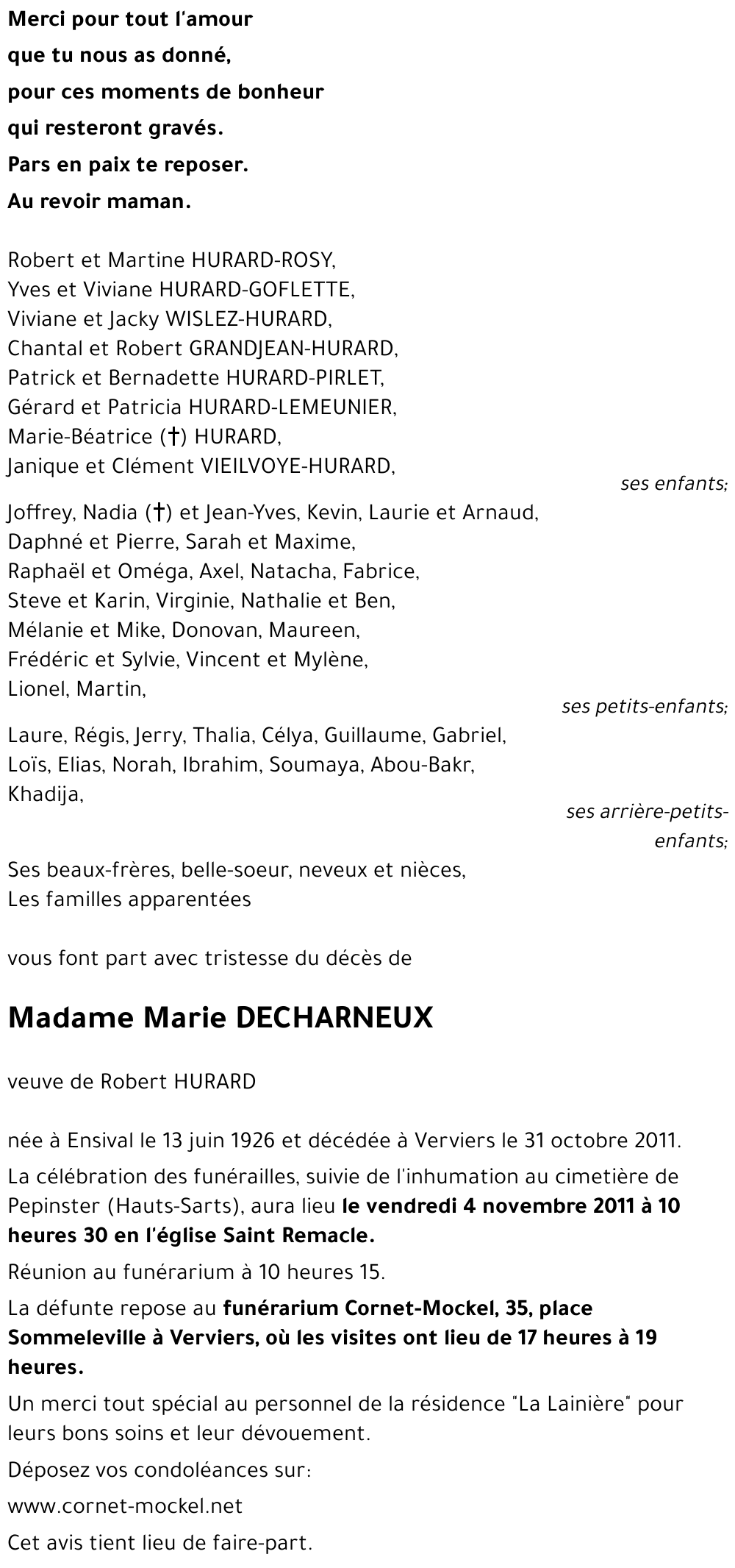 Marie DECHARNEUX
