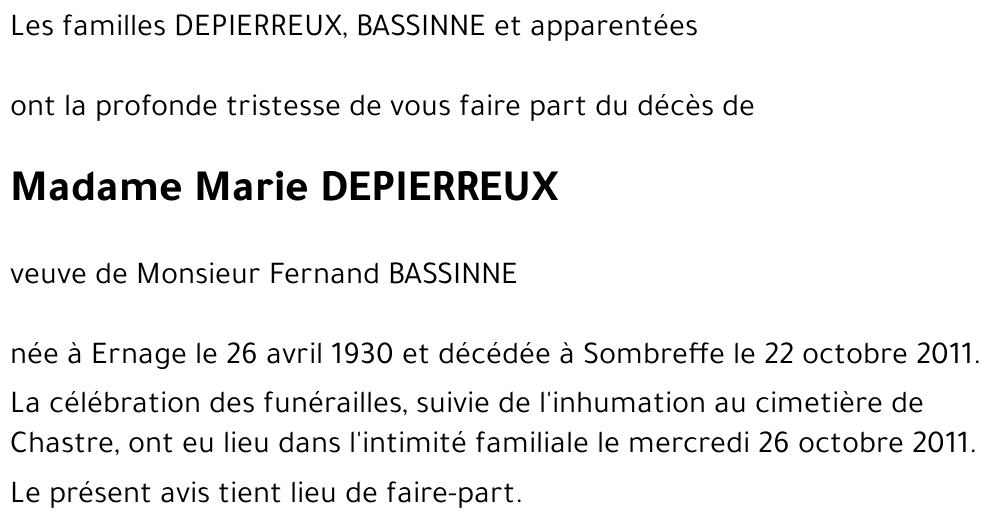 Marie DEPIERREUX