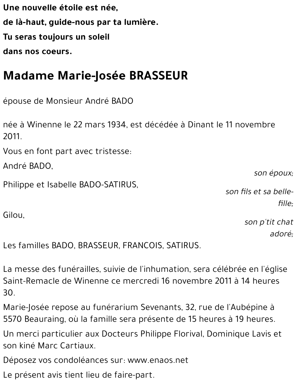 Marie-José BRASSEUR