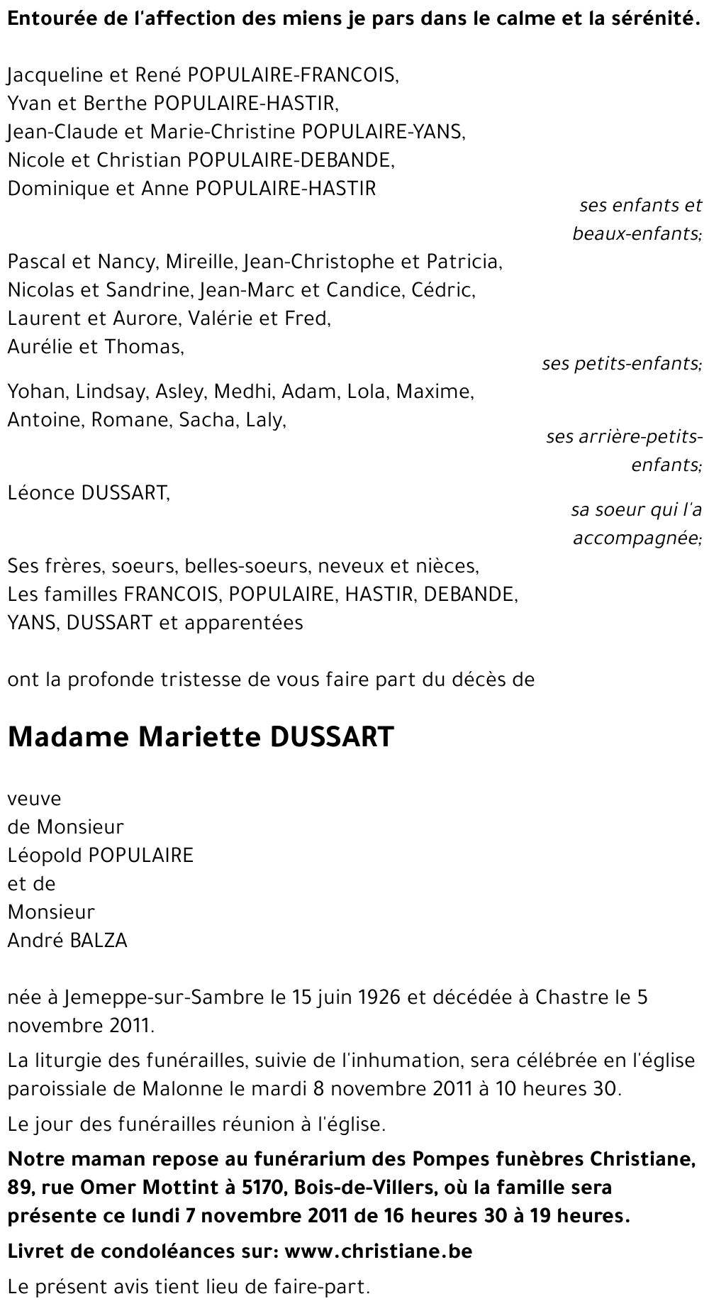 Mariette DUSSART