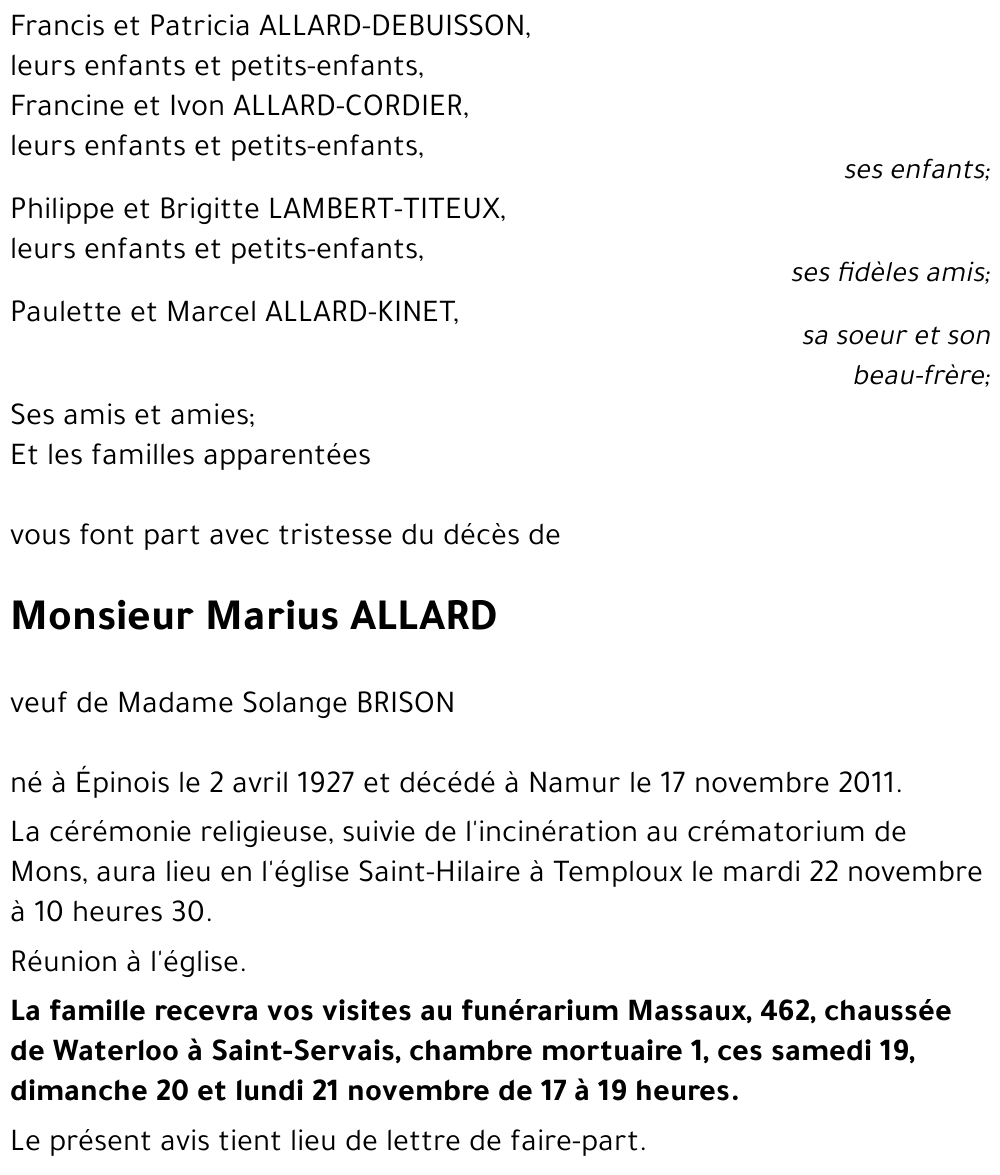 Marius ALLARD