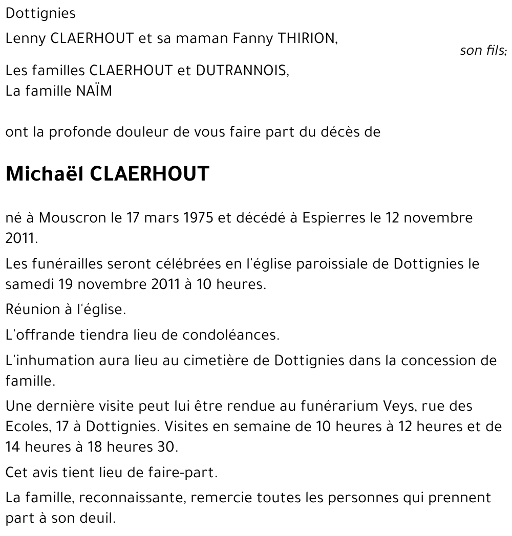 Michaël CLAERHOUT