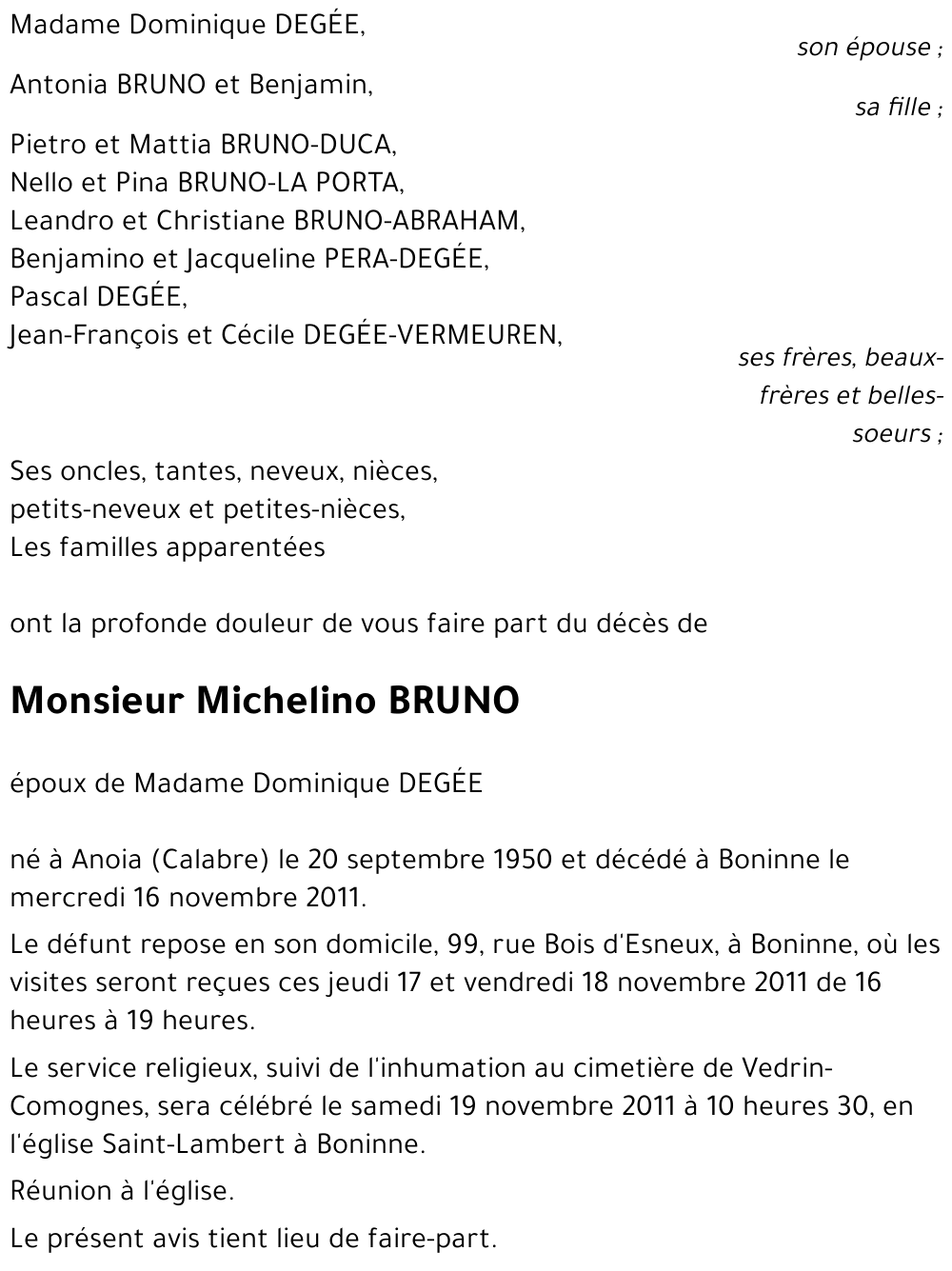 Michelino BRUNO