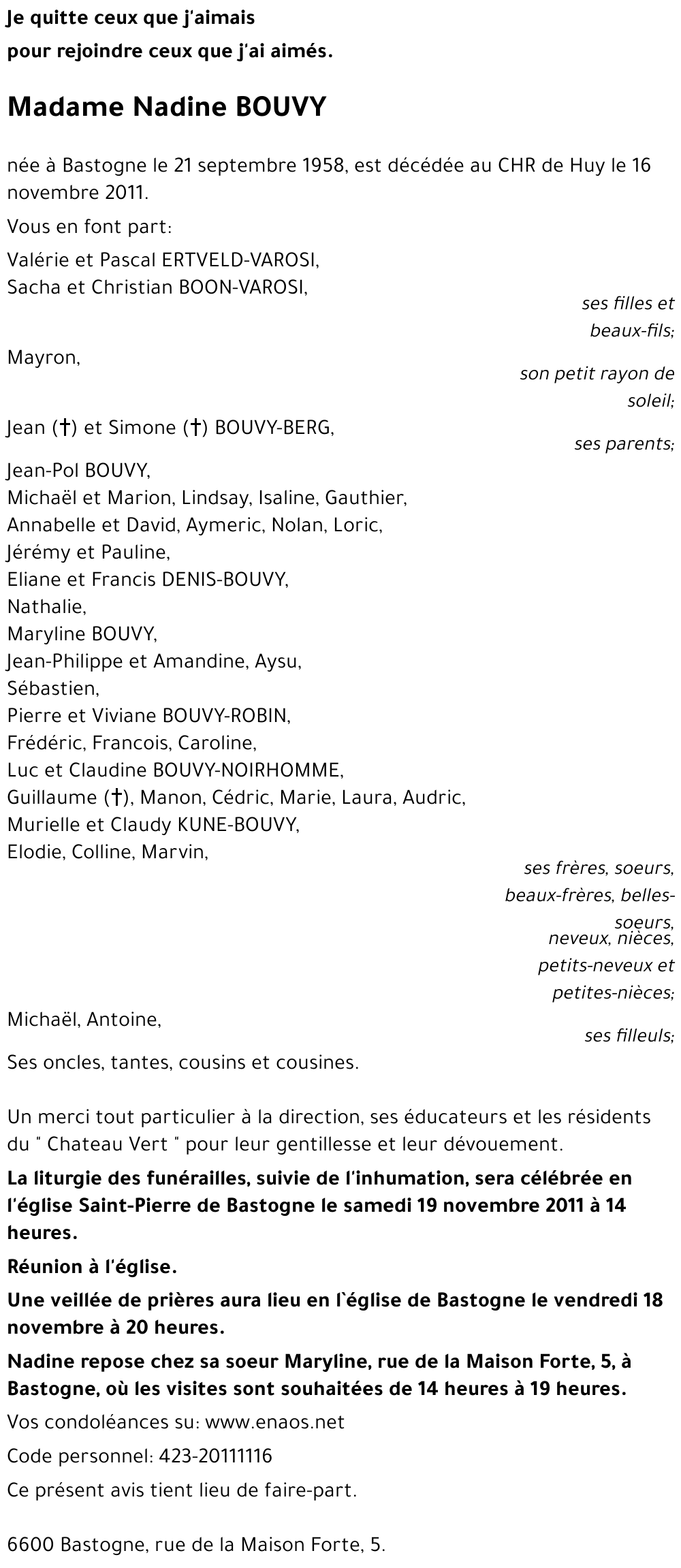 Nadine BOUVY