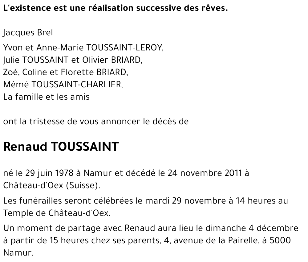 Renaud TOUSSAINT