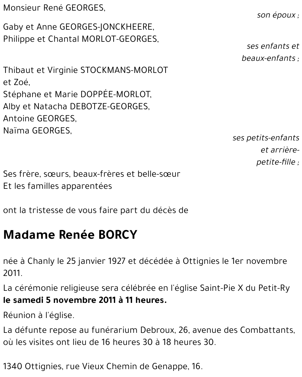 Renée BORCY