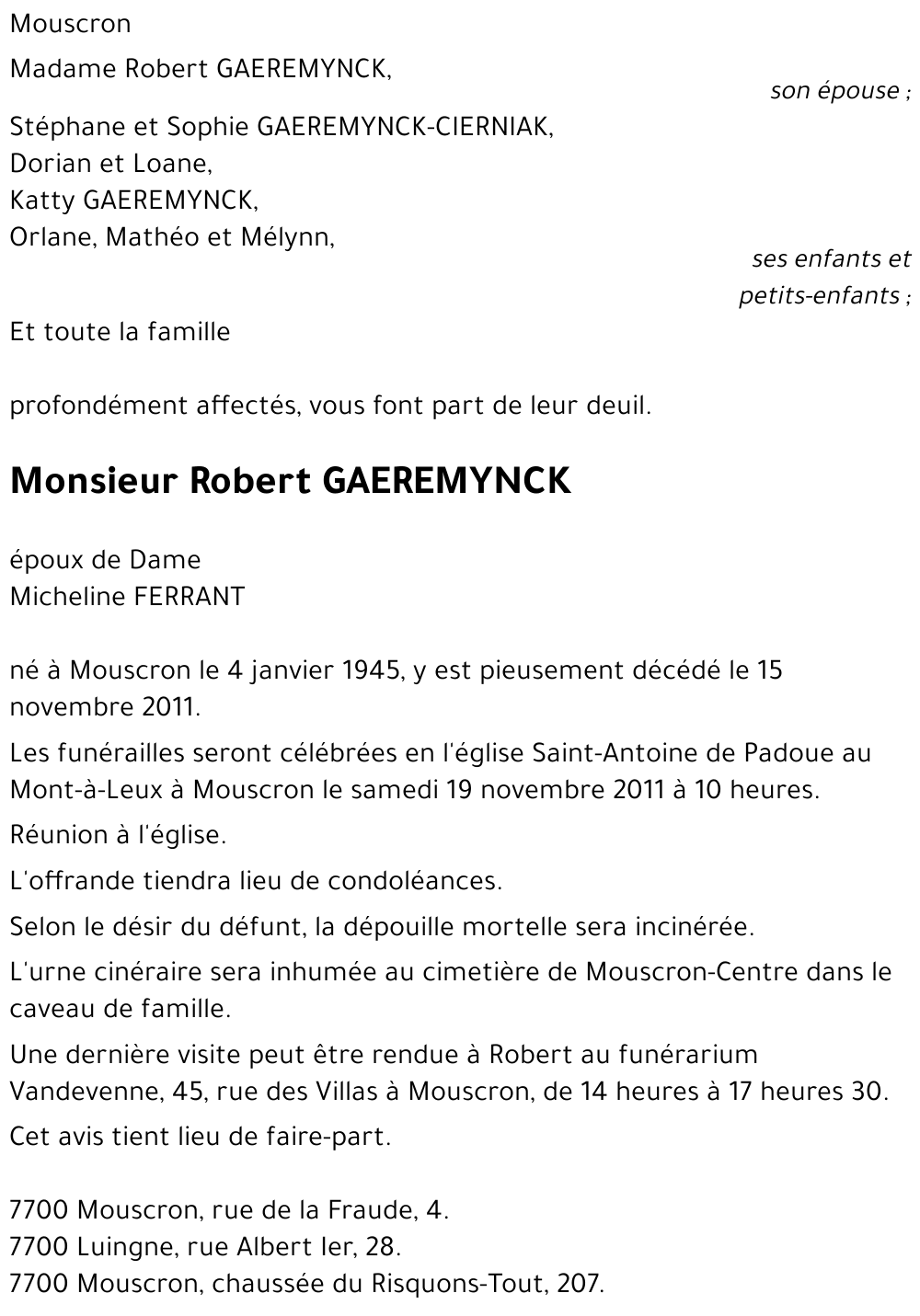 Robert GAEREMYNCK