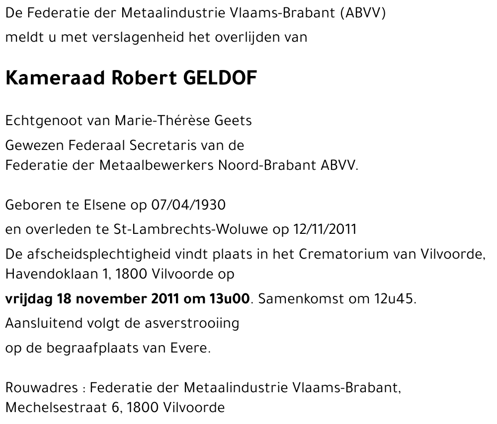 Robert GELDOF