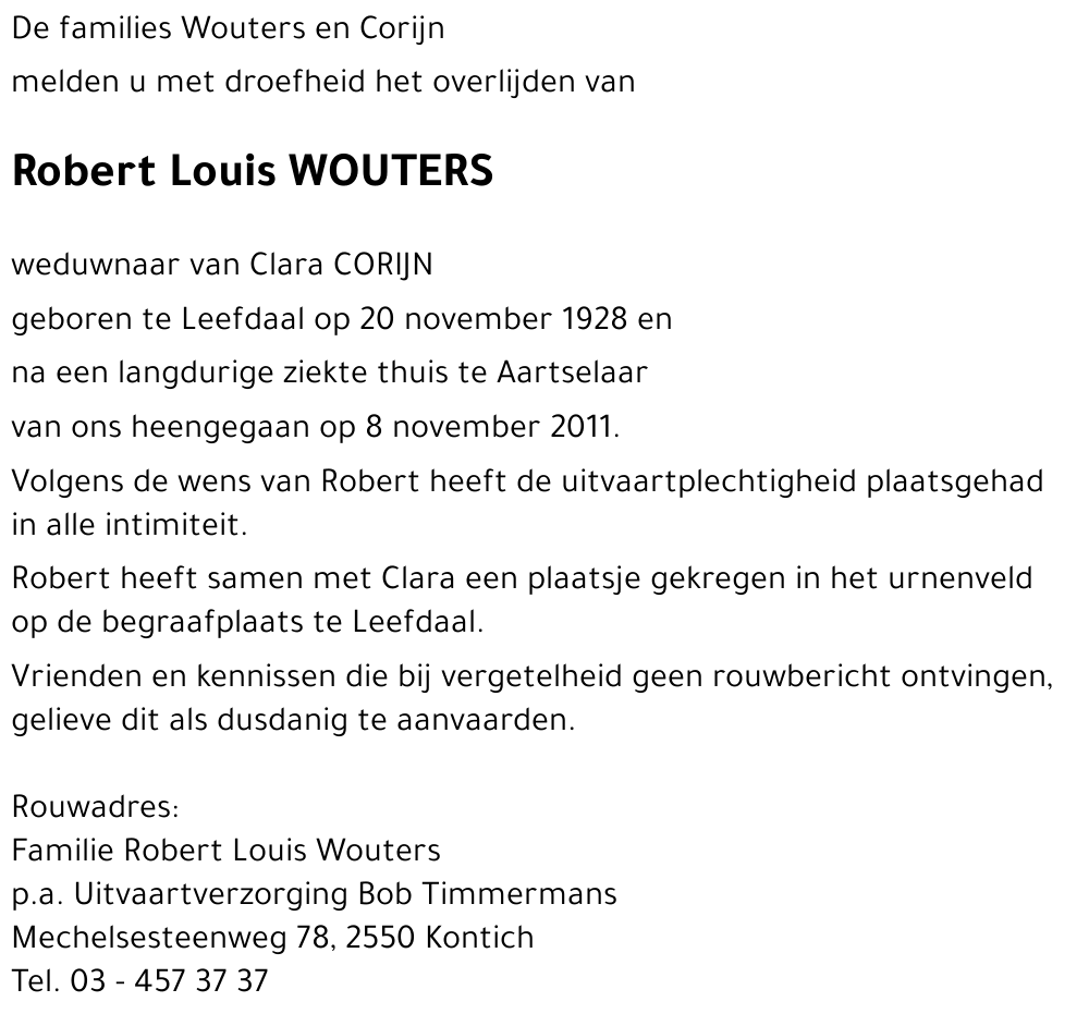 Robert Louis WOUTERS