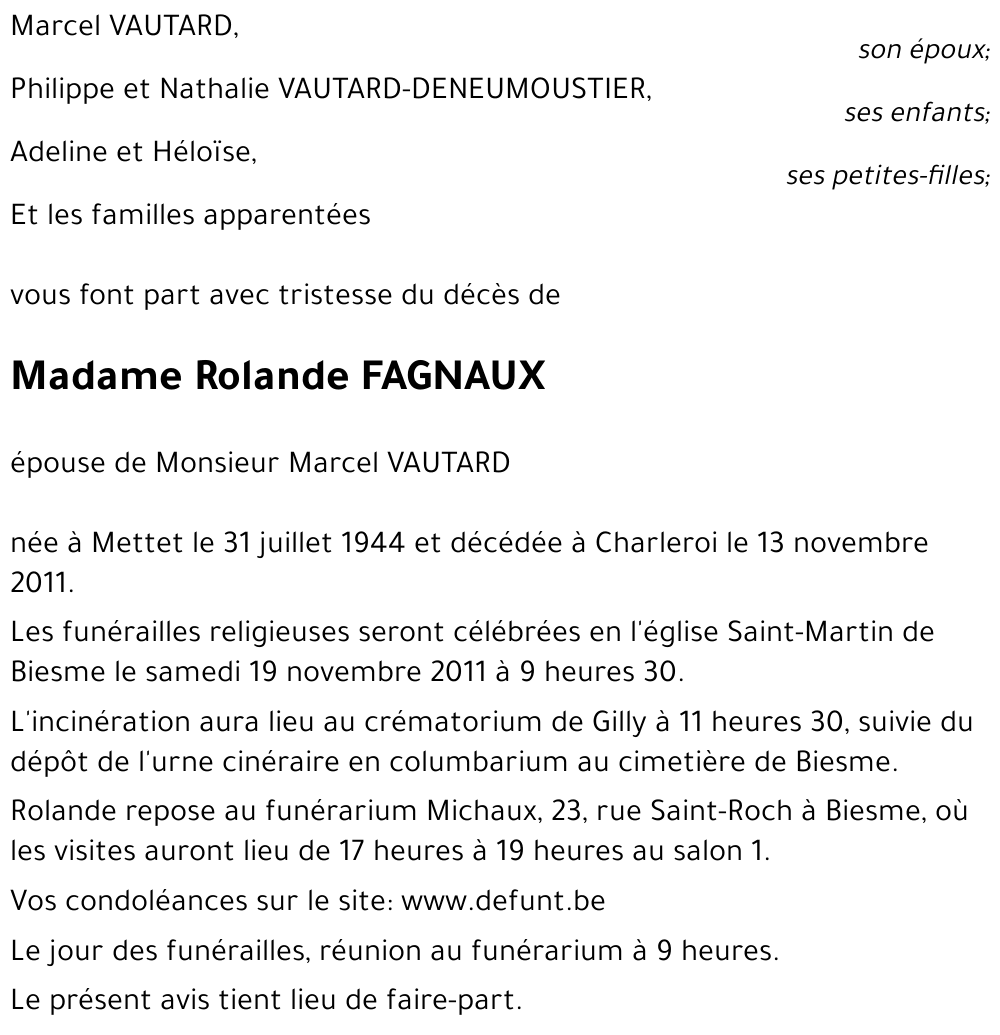 Rolande FAGNAUX