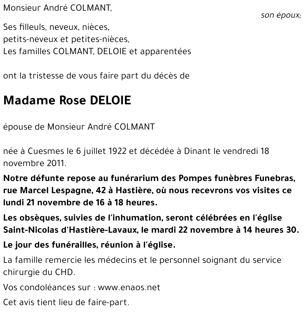 Rose DELOIE