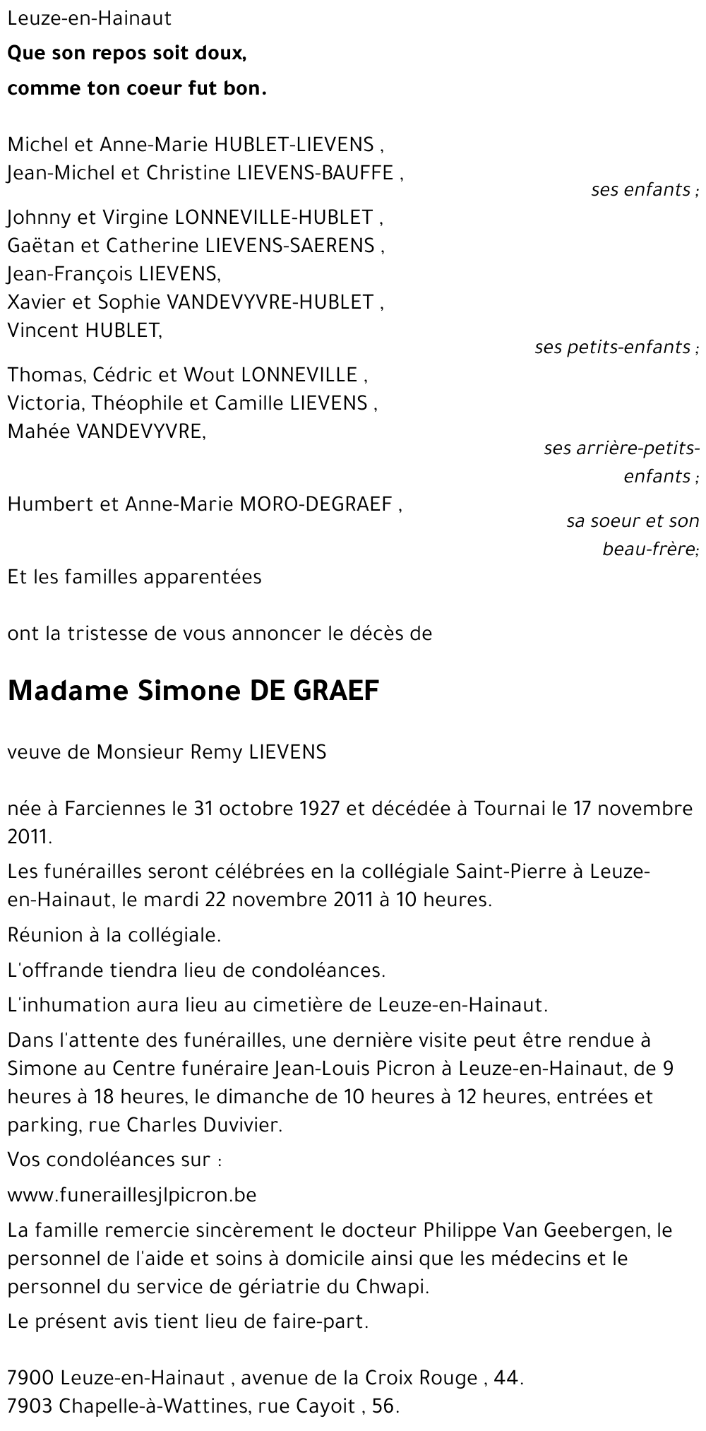 Simone DE GRAEF