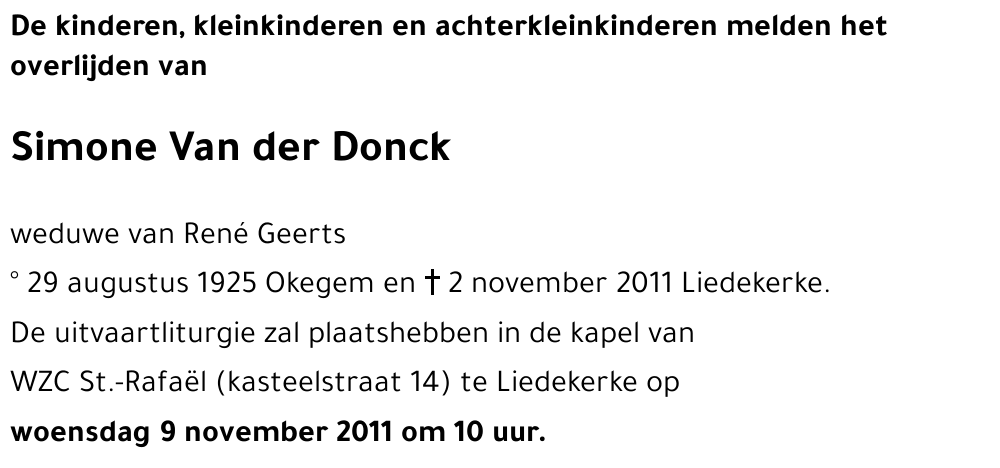 Simonne Van der Donck