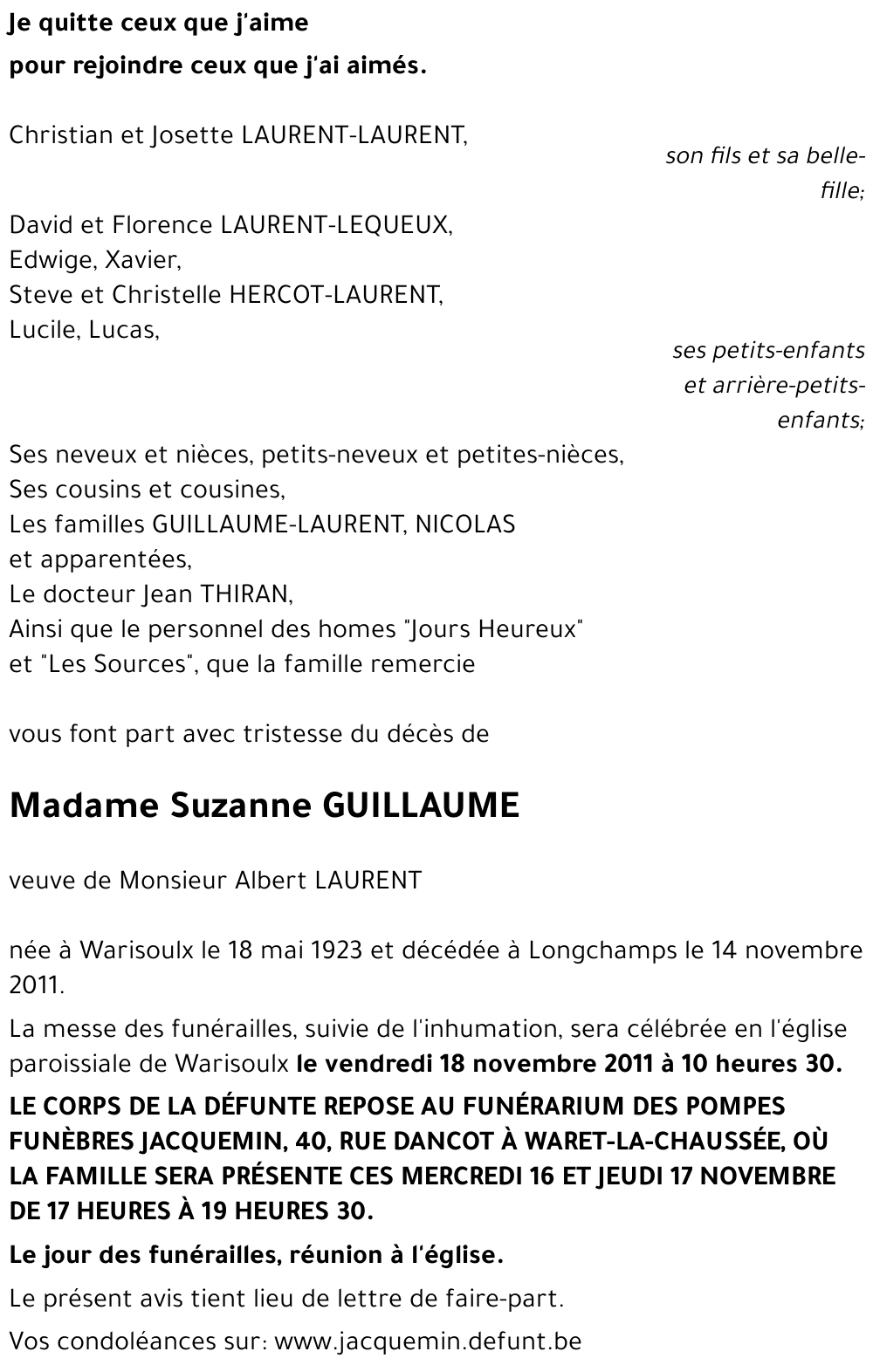 Suzanne GUILLAUME