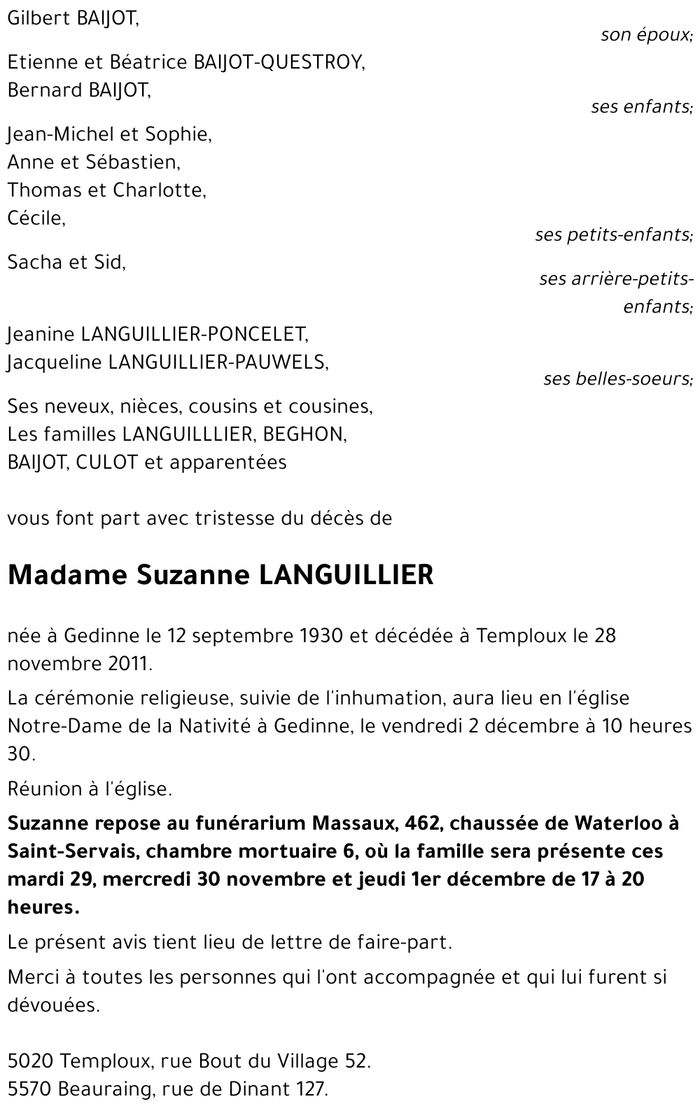 Suzanne LANGUILLIER