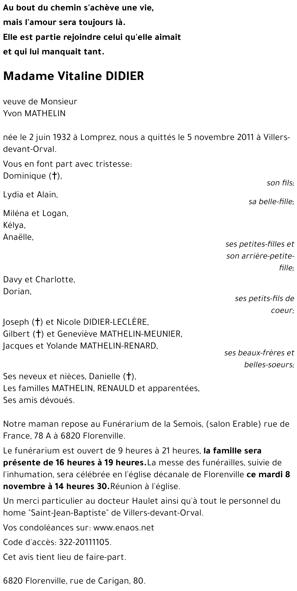Vitaline DIDIER
