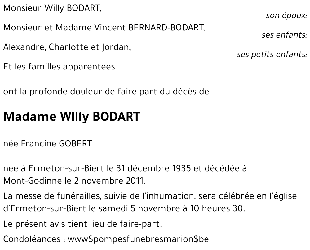 Willy BODART