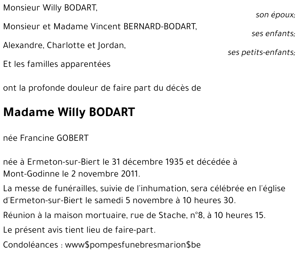 Willy BODART