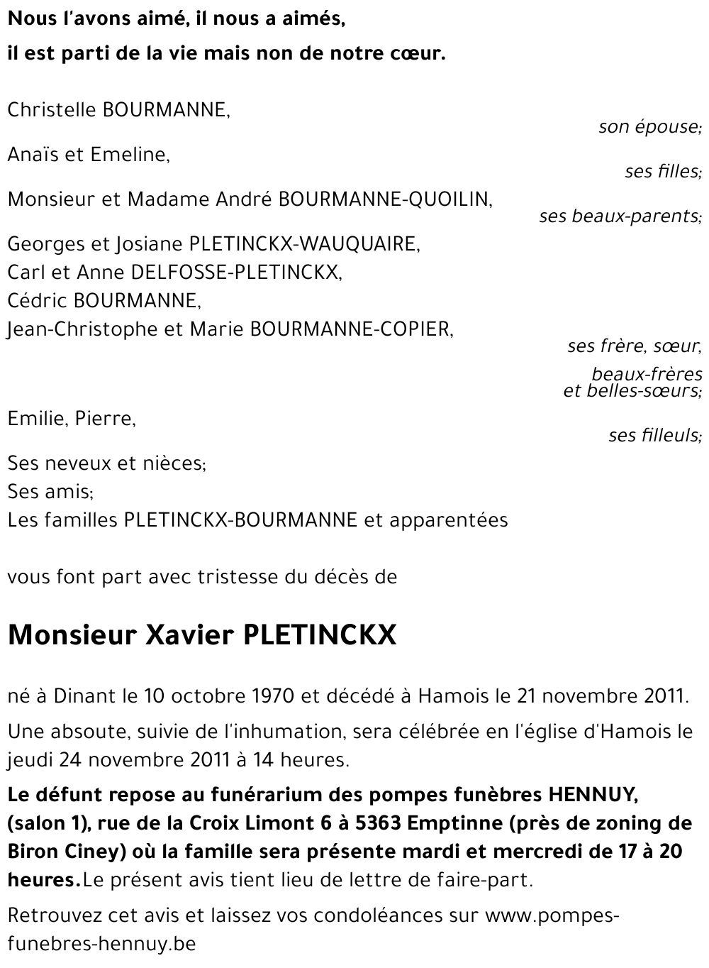 Xavier PLETINCKX