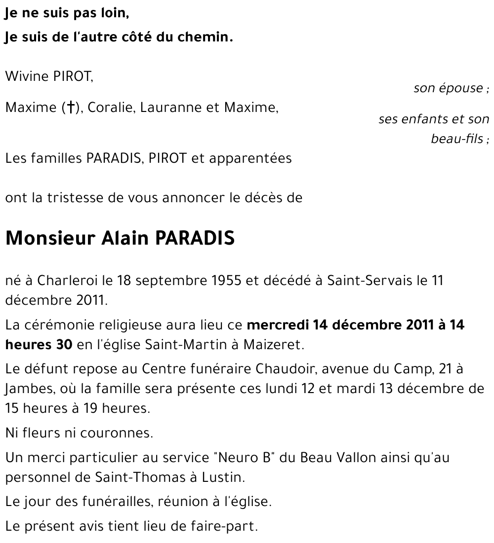 Alain PARADIS